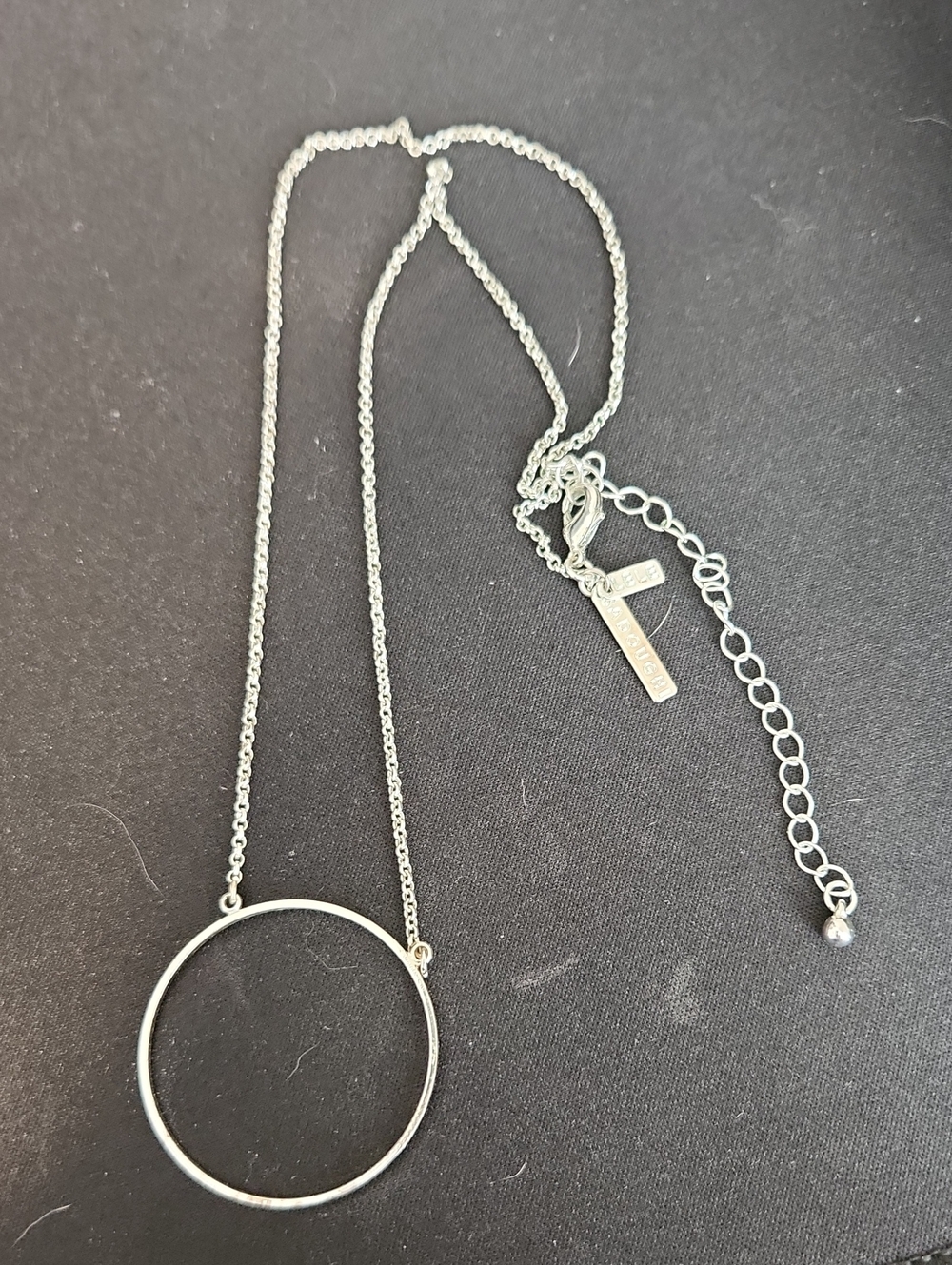 Lele Sadoughi Silver Open Circle Strand Necklace